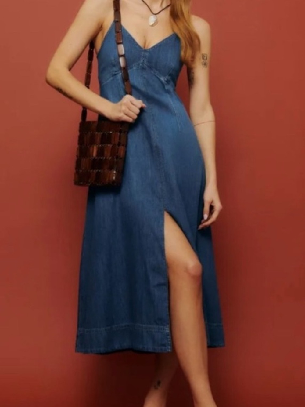 REFORMATION Jeans Gabriella denim midi dress